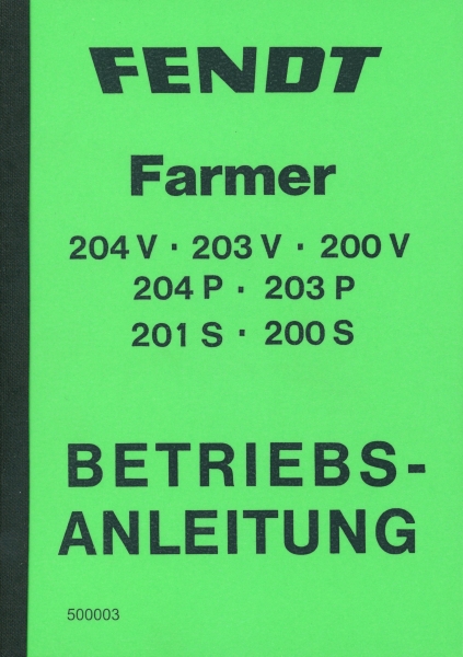 Bedienungsanleitung Farmer 205 P - 200 S    (10.83 )